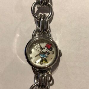 Needs Battery - Minnie Mouse Adult Stainless Steel Watch
